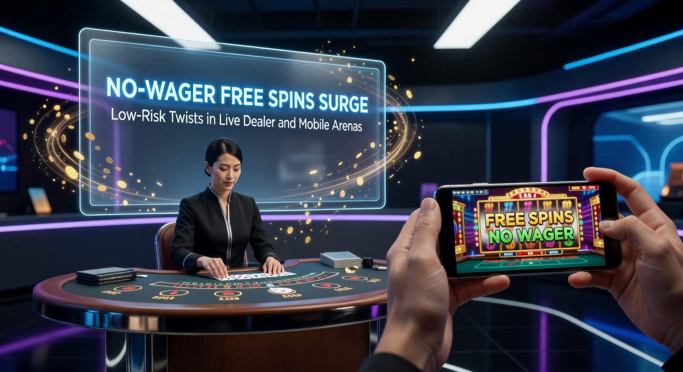 Grafik zeigt den explosiven Wachstumstrend von No-Wager Free Spins in Online-Casinos mit Fokus auf Live-Dealer- und Mobile-Plattformen