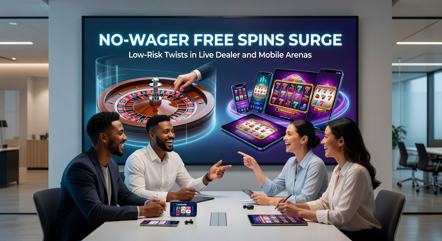 Visuelle Darstellung mobiler No-Wager Free Spins in Aktion, mit Live-Dealer-Elementen auf Smartphone-Bildschirmen