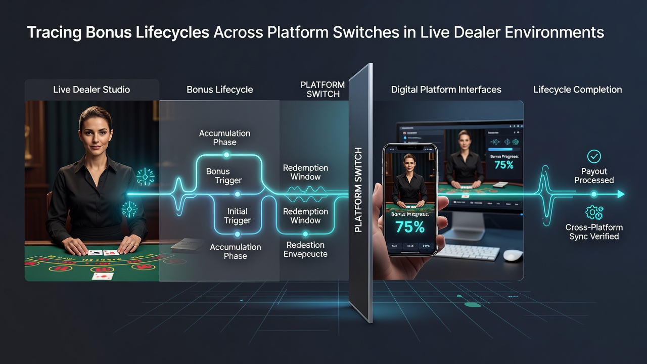 Live-Dealer-Tisch mit mobiler und Desktop-Schnittstelle für Bonus-Tracking